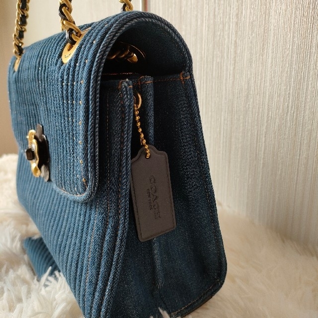 COACH コーチ デニム チェーンショルダーバッグ