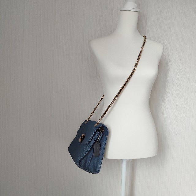 COACH コーチ デニム チェーンショルダーバッグ