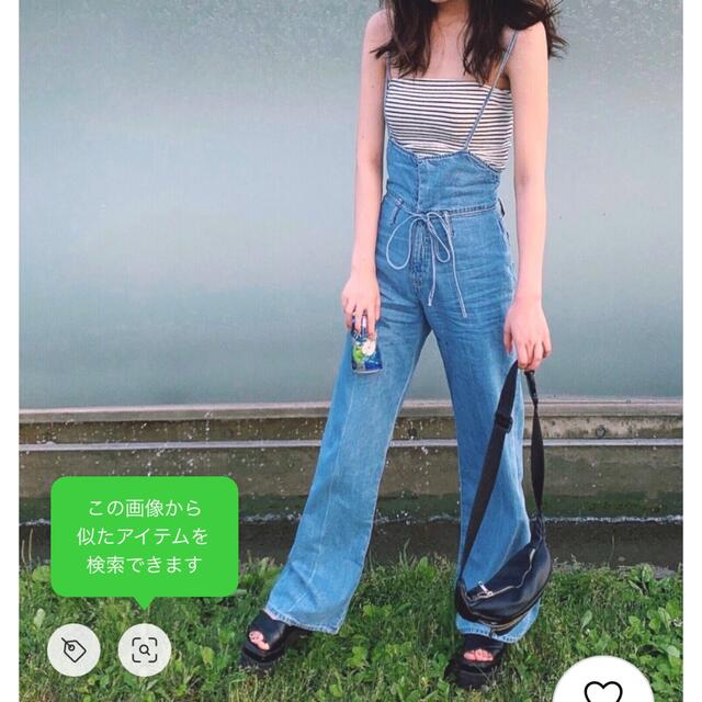 EMODA(エモダ)のEMODA ウエストマークデニムオールインワン レディースのパンツ(オールインワン)の商品写真