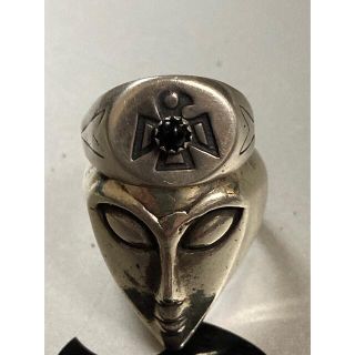 インディアンジュエリー(INDIAN JEWELRY)のサンダーバード　ブラックオニキスリング　インディアンoldシルバー(リング(指輪))