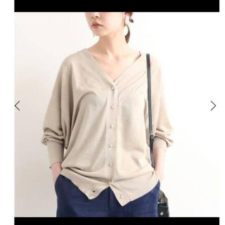 イエナ(IENA)の美品⭐️ silk cotton Vネックカーディガン(カーディガン)