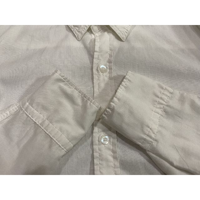 YANUK(ヤヌーク)の＊ヤヌーク YANUK リネン混 長袖シャツ ホワイト トップス M メンズのトップス(シャツ)の商品写真