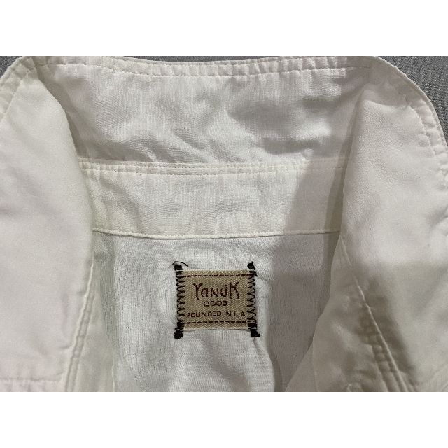 YANUK(ヤヌーク)の＊ヤヌーク YANUK リネン混 長袖シャツ ホワイト トップス M メンズのトップス(シャツ)の商品写真