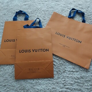ルイヴィトン(LOUIS VUITTON)のショッパーズ袋　ルイヴィトン3枚セットとメッセージカード(ショップ袋)