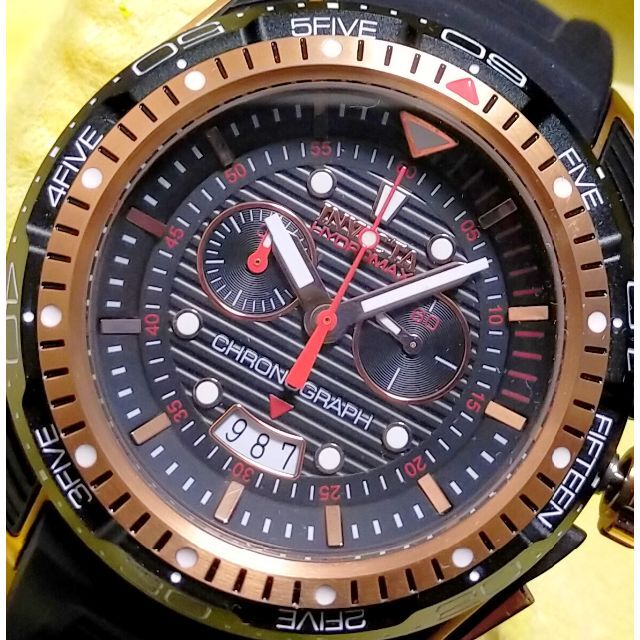$1695 インビクタ 高級腕時計 ハイドロマックス ブラック×カッパー ラス１