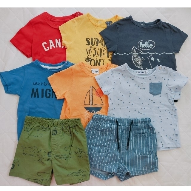 carter's(カーターズ)の12〜18ヶ月　Tシャツ6枚　ショートパンツ2枚 キッズ/ベビー/マタニティのベビー服(~85cm)(Ｔシャツ)の商品写真