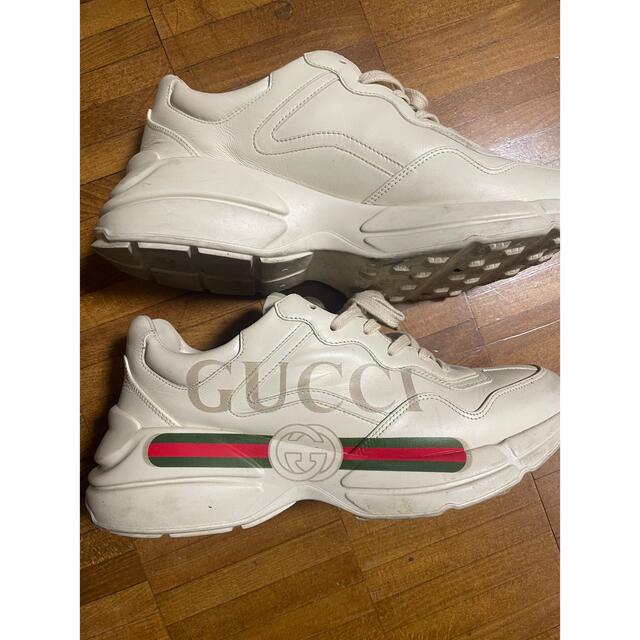 Gucci(グッチ)のグッチ　レザースニーカー　28.5cm メンズの靴/シューズ(スニーカー)の商品写真