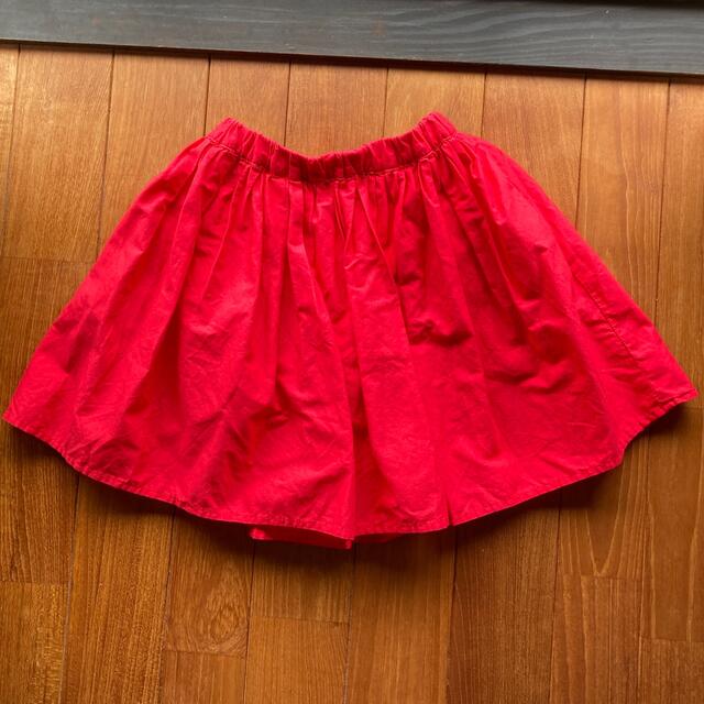 GLOBAL WORK(グローバルワーク)のグローバルワーク　キュロット スカート 120 130 XL ハーフパンツ 赤 キッズ/ベビー/マタニティのキッズ服女の子用(90cm~)(パンツ/スパッツ)の商品写真
