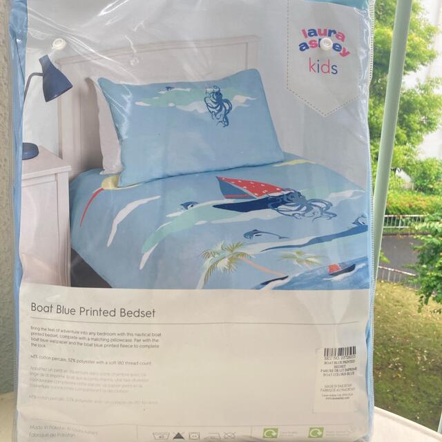 シングルサイズ】ローラアシュレイBOAT BLUE 布団カバー+枕カバー ...