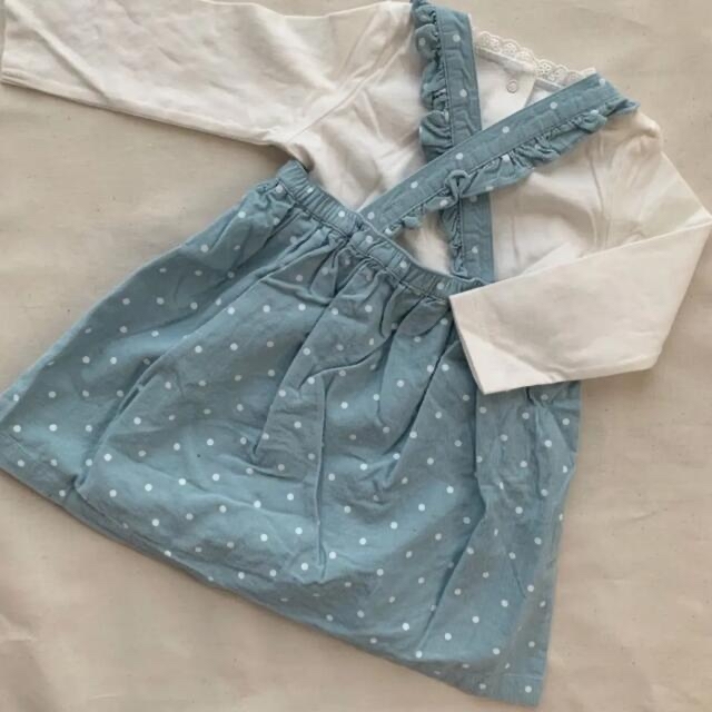 Boden(ボーデン)のmini boden ♡ ワンピース ブラウス セット ドット ウサギ 86cm キッズ/ベビー/マタニティのキッズ服女の子用(90cm~)(ワンピース)の商品写真