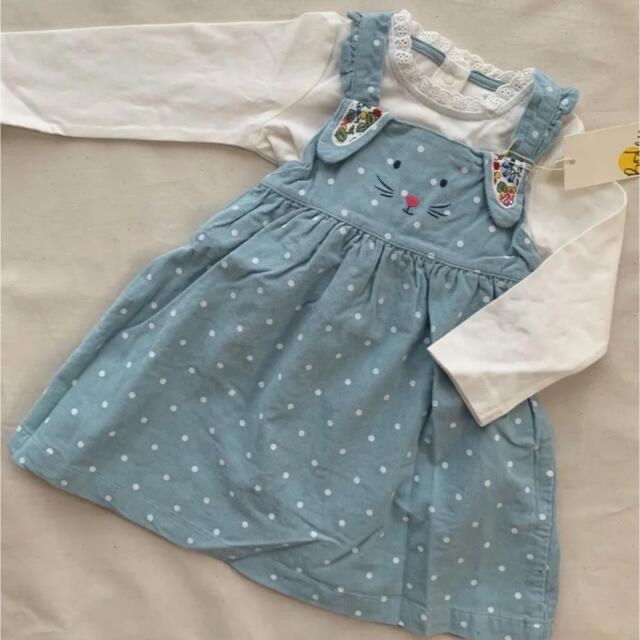 Boden(ボーデン)のmini boden ♡ ワンピース ブラウス セット ドット ウサギ 86cm キッズ/ベビー/マタニティのキッズ服女の子用(90cm~)(ワンピース)の商品写真