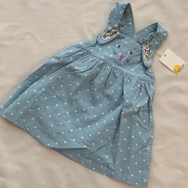 Boden(ボーデン)のmini boden ♡ ワンピース ブラウス セット ドット ウサギ 86cm キッズ/ベビー/マタニティのキッズ服女の子用(90cm~)(ワンピース)の商品写真