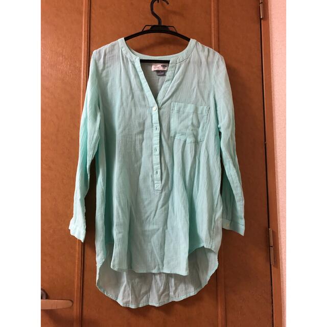 Old Navy(オールドネイビー)のタグ付　OLD NAVY 新品 未使用　インド綿  チェニック シャツ M  レディースのトップス(シャツ/ブラウス(長袖/七分))の商品写真