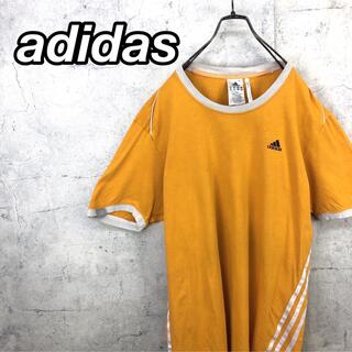 アディダス(adidas)の希少 90s アディダス  Tシャツ 刺繍ロゴ 3ストライプ(Tシャツ/カットソー(半袖/袖なし))