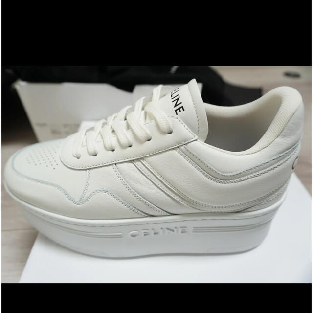 CELINE - 【CELINE】入手困難☆ホワイト厚底スニーカー37サイズ CELINE - 【CELINE】入手困難☆ホワイト厚底スニーカー37サイズ