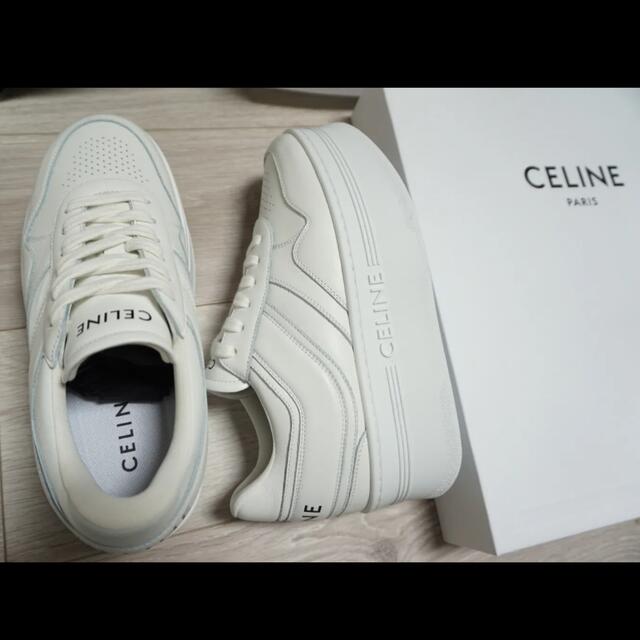 celine(セリーヌ)の【CELINE】入手困難☆ホワイト厚底スニーカー37サイズ☆ レディースの靴/シューズ(スニーカー)の商品写真
