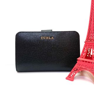 フルラ(Furla)のフルラ 折り財布　カーフ　黒(財布)