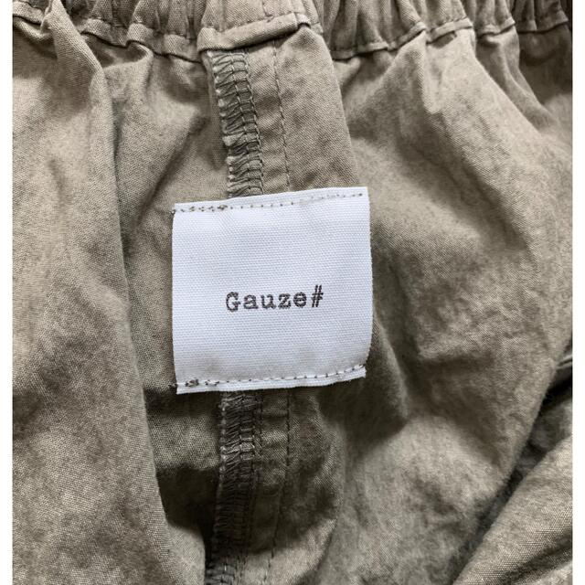 nest Robe(ネストローブ)の‼️タイムセール‼️Gauze#  ガーゼ　カーキ　パンツ　イージー レディースのパンツ(カジュアルパンツ)の商品写真