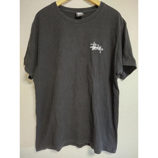 ステューシー STUSSY Tシャツ 半袖 カットソー ロゴ プリント 黒 綿