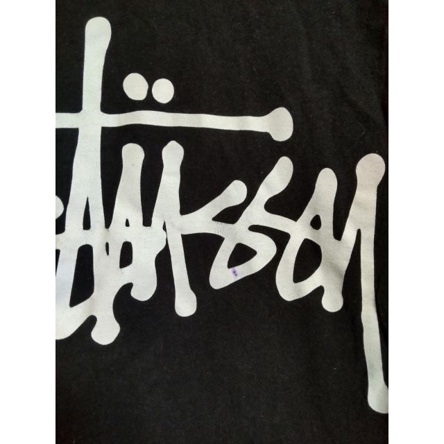 ステューシー STUSSY Tシャツ 半袖 カットソー ロゴ プリント 黒 綿