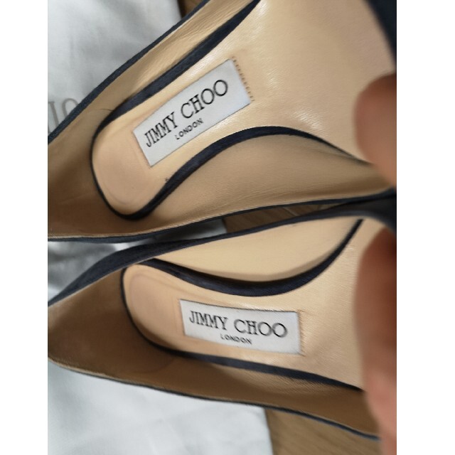 JIMMY CHOO(ジミーチュウ)のJIMMYCHOOのブルーグレースエードレザーパンプス 34 21.5cm 22 レディースの靴/シューズ(ハイヒール/パンプス)の商品写真