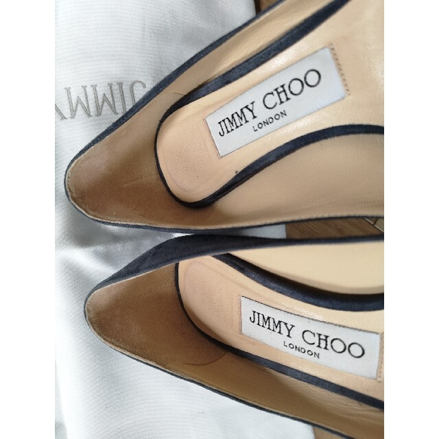 JIMMY CHOO(ジミーチュウ)のJIMMYCHOOのブルーグレースエードレザーパンプス 34 21.5cm 22 レディースの靴/シューズ(ハイヒール/パンプス)の商品写真