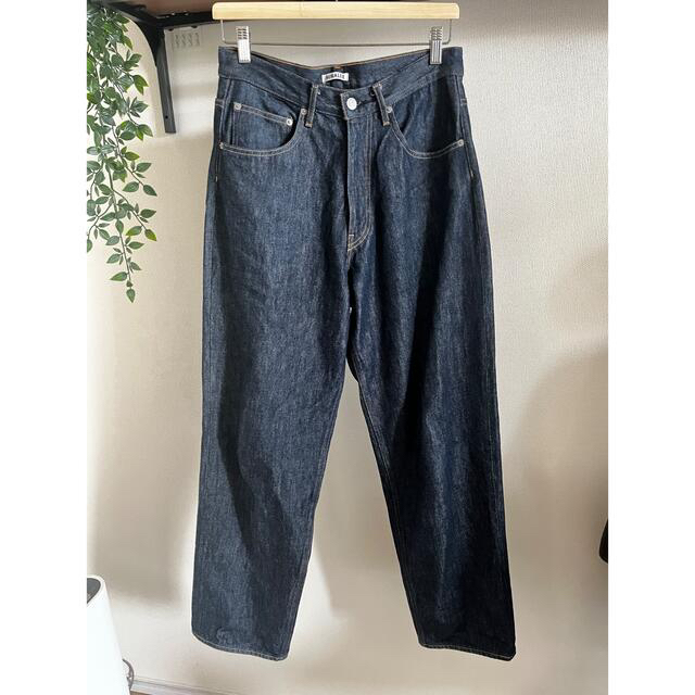 AURALEE HARD TWIST DENIM WIDE PANTS