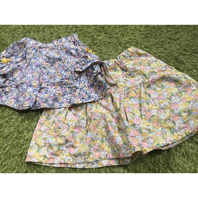 motherways(マザウェイズ)の花柄　キュロット　ショートパンツ　130センチ キッズ/ベビー/マタニティのキッズ服女の子用(90cm~)(スカート)の商品写真