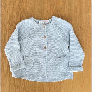 ザラキッズ(ZARA KIDS)のZARA  babyコットンカーディガン　 86cm(ニット/セーター)