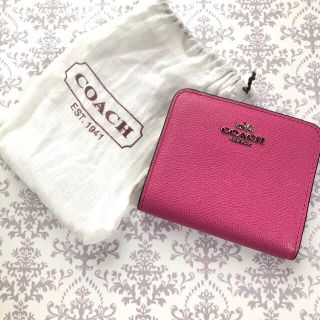 コーチ(COACH)のCOACH ミニウォレット 2つ折財布  小銭入れ コインケース コーチ ピンク(財布)