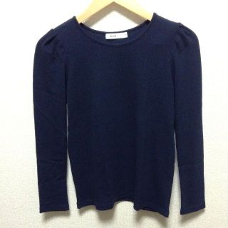 ニコアンド(niko and...)のニコアンド 長袖シャツ トップス レディース 新品 未使用 Mサイズ ネイビー(Tシャツ(長袖/七分))