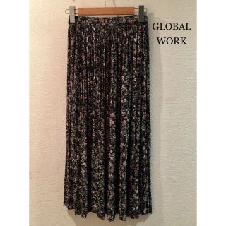 グローバルワーク(GLOBAL WORK)の未使用 GLOBAL WORK 小花柄 プリーツマキシスカート (ロングスカート)