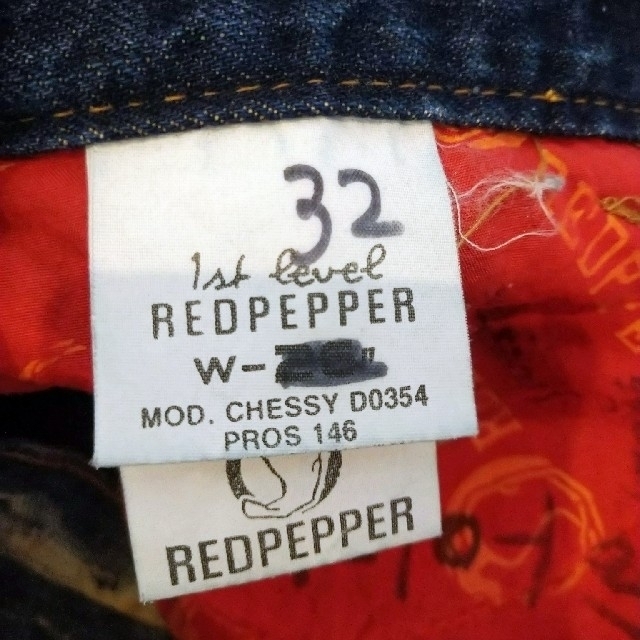 Redpepperレッドペッパー デニム ジーンズゴールド革パッチ サイズW31