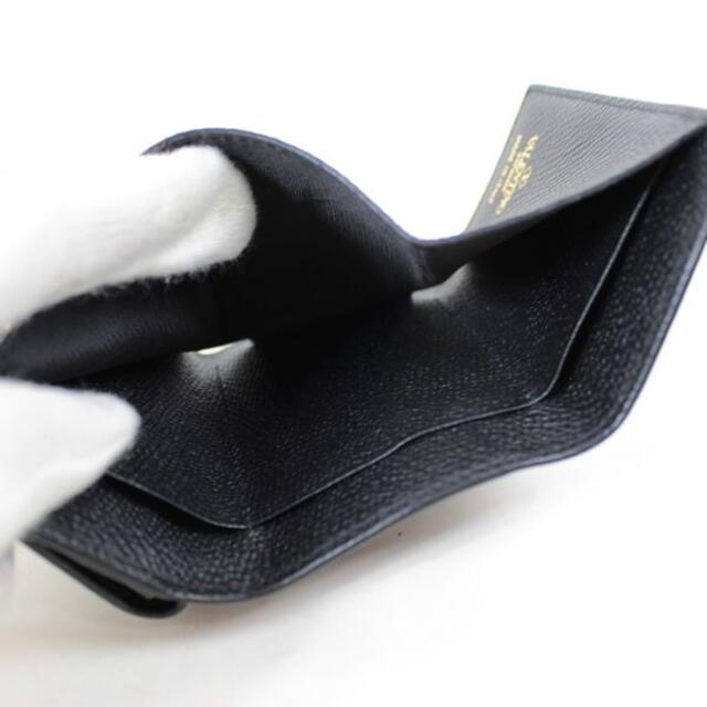 VALENTINO - ヴァレンティノ 三つ折り財布 ミニ財布 黒 ブラック VALENTINO - ヴァレンティノ 三つ折り財布 ミニ財布 黒 ブラック