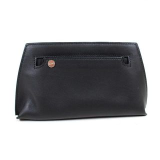 ロエベ(LOEWE)のロエベ　ポーチ　極美品　ブラック　黒　ミラー付き　鏡付き　p737 【中古】(ポーチ)