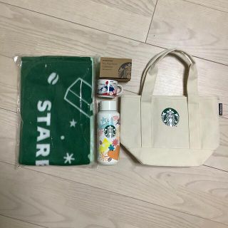 スターバックスコーヒー(Starbucks Coffee)のスタバ福袋2022 ミニトート　限定タンブラー　ブランケット等まとめて(トートバッグ)