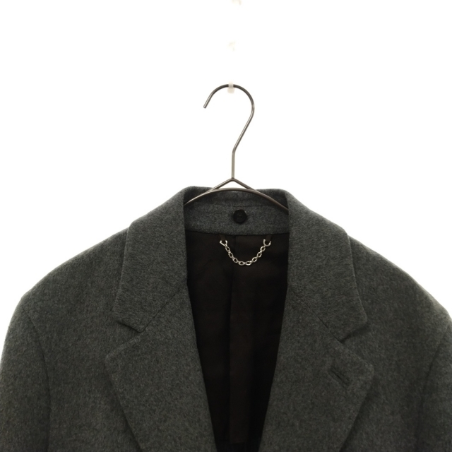 LOUIS VUITTON(ルイヴィトン)のLOUIS VUITTON ルイヴィトン HAND CRAFTED FINISH WOOL COAT H8C10EUW3 カシミア混 ウールコート グレー メンズのジャケット/アウター(チェスターコート)の商品写真