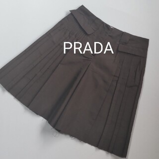 ⭐︎未使用に近い⭐︎PRADA　プラダ　シルクウール 膝丈スカート　ブラック　38