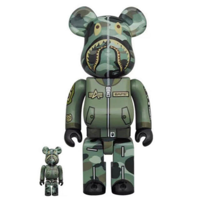 MEDICOM TOY(メディコムトイ)のBAPE X ALPHA BE@RBRICK 100% & 400%  エンタメ/ホビーのフィギュア(その他)の商品写真