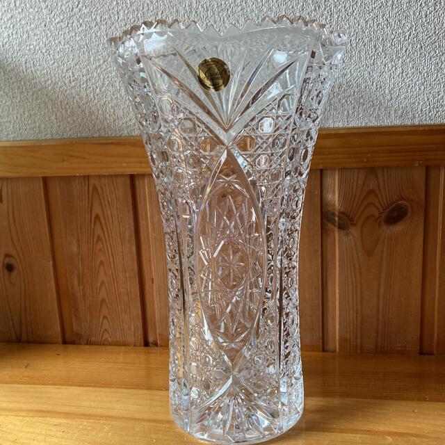 クリスタル花瓶　フラワーベース　フランス製　未使用