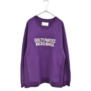 ワコマリア(WACKO MARIA)のWACKO MARIA ワコマリア 22SS HEAVY WEIGHT CREW NECK SWEAT SHIRT ロゴプリントスウェットトレーナー パープル 22SSE-WMC-SS02(スウェット)