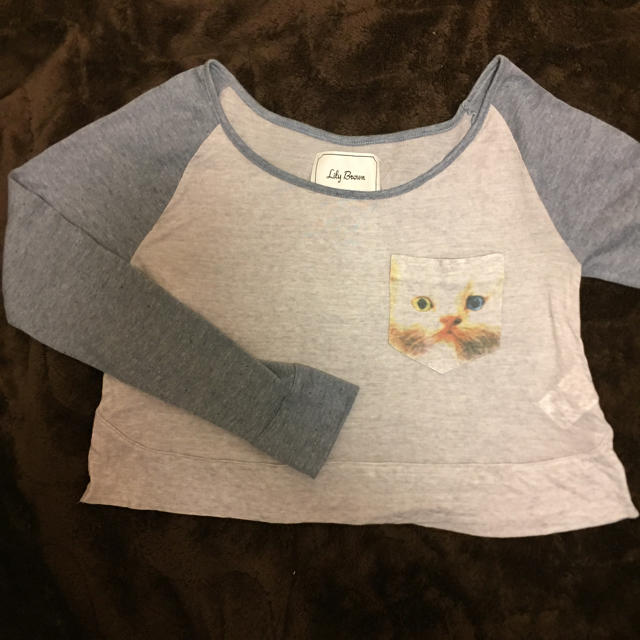 Lily Brown(リリーブラウン)のリリーブランウ♡ねこプリントTシャツ♡ レディースのトップス(Tシャツ(長袖/七分))の商品写真