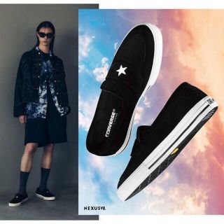 コンバース(CONVERSE)の26cm NEXUSVII×コンバースアディクト ワンスター ローファー 黒(スニーカー)