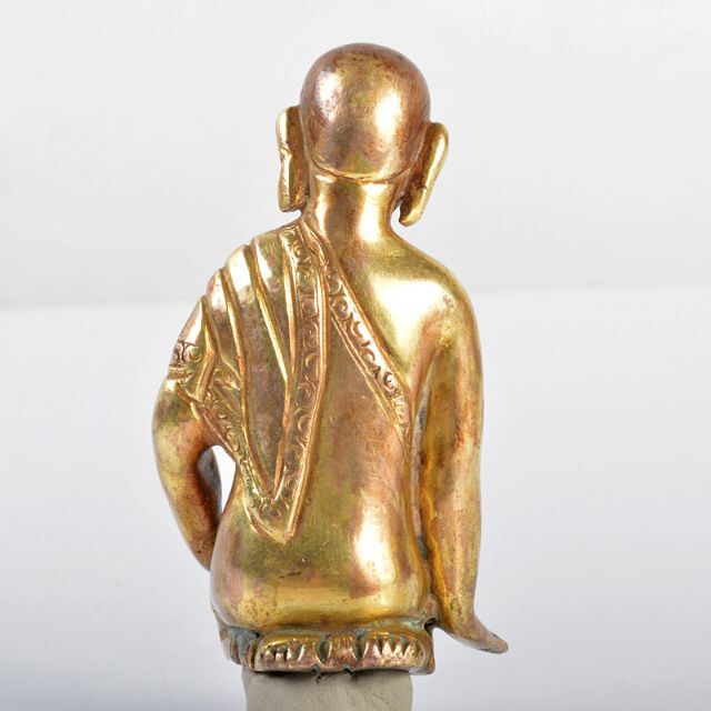 仏教美術　古銅鍍金　阿弥陀如来像　仏像　V　R4402