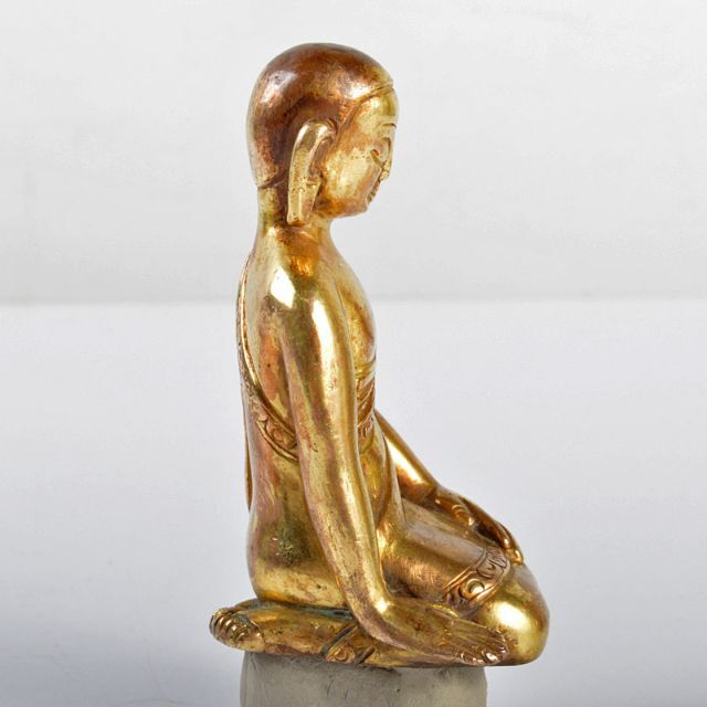最高級のスーパー 仏教美術 古銅鍍金 美術品/アンティーク R4402 V 仏像 阿弥陀如来像 工芸品