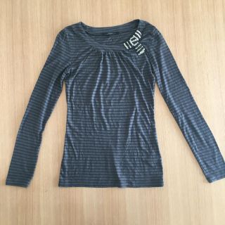 マックスマーラ(Max Mara)の出品12/28まで★MaxMara グレーボーダーカットソー(カットソー(長袖/七分))