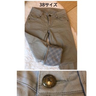 バーバリーブルーレーベル(BURBERRY BLUE LABEL)の美品本物バーバリーブルーレーベル上質コットン混クロップドパンツ♫専用品(クロップドパンツ)