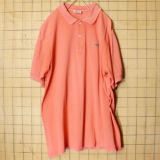 ラコステ(LACOSTE)の90s フランス企画フレンチラコステ半袖ポロシャツ サーモンピンク L ss83(ポロシャツ)