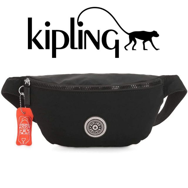 kipling(キプリング)のkipling キプリング ブラック 黒 ボディバッグ ウエストポーチ レディースのバッグ(ボディバッグ/ウエストポーチ)の商品写真