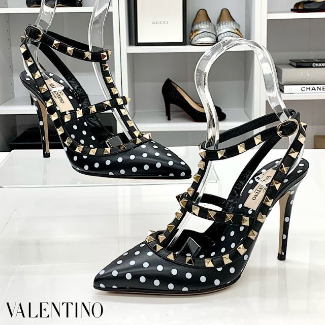 人気定番 レザー ロックスタッズ ヴァレンティノ 4059 - VALENTINO